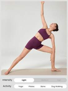 GLOWMODE 2.5 英寸 FeatherFit™ Go The Distance 无前缝交叉腰部骑行短裤带防滑条低冲击瑜伽普拉提工作室日常休闲装