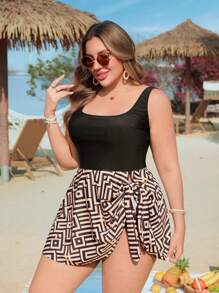 Swim Lushoire Đầm bơi cỡ lớn, thời trang cho mùa hè - Nhiều màu - Xem 4