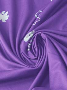 Top de tirantes con estampado floral talla grande para mujer, camisetas gráficas de verano - Morado - Ver 4