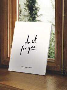 1 tấm áp phích vải canvas không khung, nghệ thuật hiện đại, tranh in Do It For You, tranh in tường truyền cảm hứng, quà tặng lý tưởng cho hành lang phòng ngủ phòng khách, nghệ thuật treo tường, đồ trang trí tường, đồ trang trí mùa đông, trang trí phòng - Nhiều màu - Xem 3