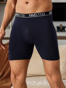 Snug Zone 6 Packs Men's Long Leg Boxer Briefs, Solid Color Extended Mid-Rise Underwear - Multicolor - View 7