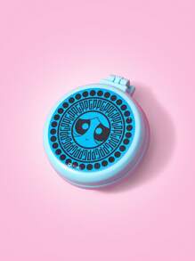 THE POWERPUFF GIRLS X SHEIN 2-In-1 Blossom, Bubbles, Buttercup Print Handheld Hair Brush And Mirror, Portable And Massaging Hair Styling Tool - Multicolor - View 2