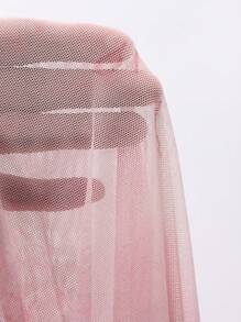 DAZY Women Summer Beach Floral Print Mesh Flare Sleeve Top And Mini Skirt Set,Ruffle - Pink - View 8