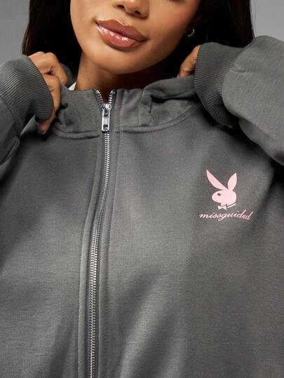 Missguided x Playboy レディース スウェットシャツ レトロバニー