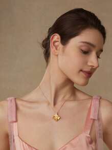 MOTF PREMIUM GOLD PLATED ASYMMETRICAL ZIRCONIA STONE NECKLACE