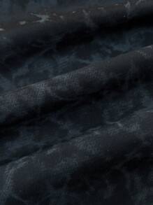 SHEIN Pantaloni cargo casual neri lavati in tessuto per ragazzi adolescenti, gamba dritta con zip, versatili per ogni stagione, stile college