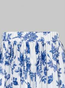 SHEIN Explorewe 2pcs Teenage Girls Butterfly Print Loose Round Neck T-Shirt & Pleated Long Pants Set, Casual Comfortable Vacation Wear, Summer Young Girls Sets Summer Outfits For Girls Teen Girls Sets Outfit For Girls Teen Girls Sets Sets For Girls Clothes Set Outfit For Girls - White - View 6