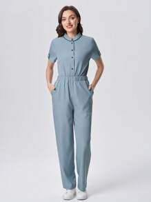 Scrubzie 2 pezzi set uniforme da donna con camicia e pantaloni scrub