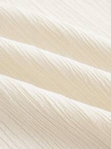 女式纯色系腰三件套（含纹理阔腿裤） - 淺藍色 - 查看 10