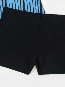 Swim Lushoire 2pcs/Set Summer Spaghetti Strap Gradient & Solid Color Print Elegant Camisole And Panties Bikini Set - Multicolor - View 5