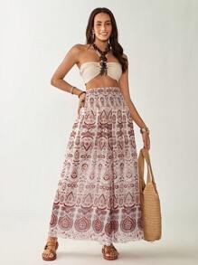 Florisole Damen Boho-Muster weite Hosen, Frühling/Sommer - Verschiedenfarbig - Übersicht 5