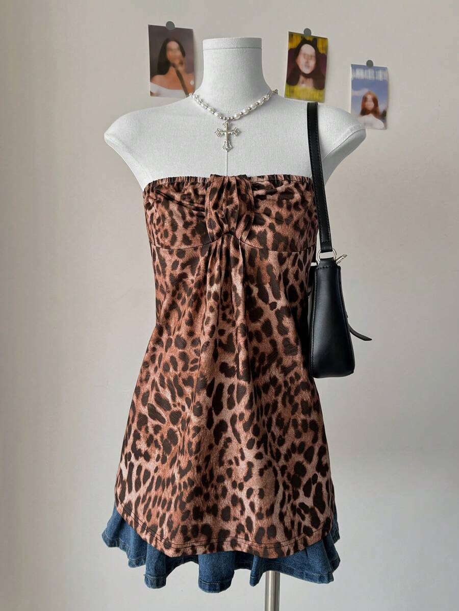 SHEIN EZwear Kvinnor Y2K Sexig Spring Break Crop Top, Fashionabla - Multifärgad - Visa 1