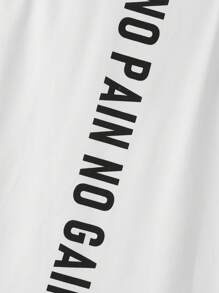 Manfinity Sport Corelite Men's Muscle Sense Print Fashionable Sleeveless Top Workout Clothes Running Tank Top - White - View 4