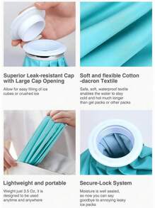 1pc Reusable Solid Color Hot And Cold Ice Pack, Ice Pack Cold And Hot Use, Hot Water Bag , Cold PacksTired Eyes,Easy To Carry ,Small&Easy To Store