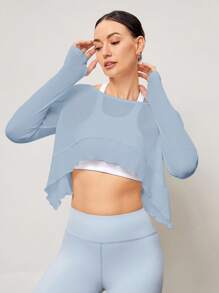 Activina Activina Solid Color Long Sleeve Sports T-Shirt & Tank Top, Fashionable For Summer