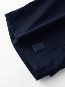 Manfinity Homme Herren einfarbige Shorts mit Tasche und Kordelzug an der Taille, Sommer