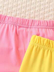 Baby Girls Can Wear Cute, Fun, Refreshing Ice Cream Striped Printed Pants In Spring And Summer. Three Pieces Set - Multicolor - View 6