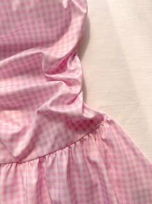 Lunelith SHEIN Lunessa Side-Seam Ruched Low Waist A-Line Bandeau Mini Dress