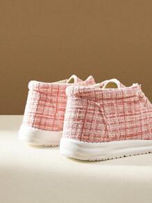 CUCCOO EASI Women Solid Color Patchwork Simplex Flat Loafer Shoes, Casual Daily Wear - Pink - View 8