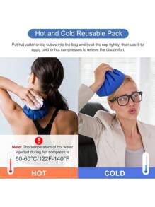 1pc Reusable Solid Color Hot And Cold Ice Pack, Ice Pack Cold And Hot Use, Hot Water Bag , Cold PacksTired Eyes,Easy To Carry ,Small&Easy To Store