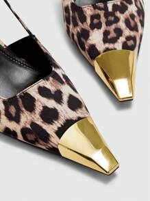 CUCCOO BIZCHIC Decolleté alla moda da donna con stampa leopardata e tacco alto