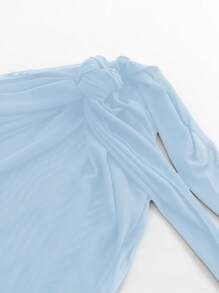Swim Basics Pareo falda de unicolor con nudo lateral para mujer, ideal para vacaciones