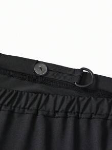 SHEIN Maternity Solid Color Adjustable Waist Short Casual Leggings 3 Sets Leggings Biker Shorts - Black - View 5