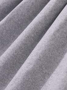 2 件/套 Tween 女童字母印花 Polo 领短袖 T 恤和褶皱迷你裙，休闲 - 灰色 - 查看 6