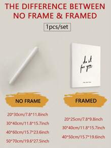1 tấm áp phích vải canvas không khung, nghệ thuật hiện đại, tranh in Do It For You, tranh in tường truyền cảm hứng, quà tặng lý tưởng cho hành lang phòng ngủ phòng khách, nghệ thuật treo tường, đồ trang trí tường, đồ trang trí mùa đông, trang trí phòng - Nhiều màu - Xem 7