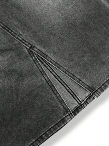 SHEIN 女童开衩下摆可爱休闲裙 - 淺灰色 - 查看 6