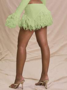 MUSERA 流苏下摆毛衣裙，感恩节时尚之选