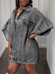 Slaydiva 女士休闲牛仔旅行连体裤 - 淺灰色 - 查看 6