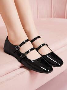 CUCCOO DOLLMOD Women's Casual Flat Slip-On Shoes, Elegant Vintage Style For Summer, Dating, Going Out For Christmas - Black - View 1