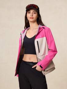 OutZeal Woman Waterproof Wind-Proof 3L Tech Fabric Color Blocking Hiking Jacket Windbreaker For Hiking - Multicolor - View 7