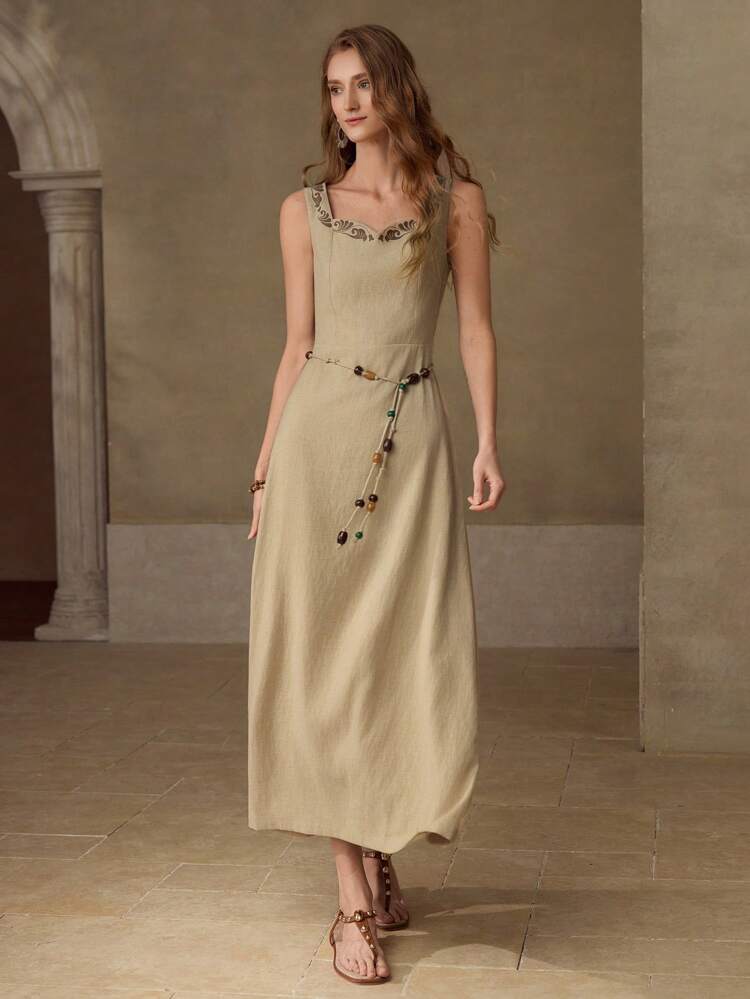 BELTED SPLIT DRESS