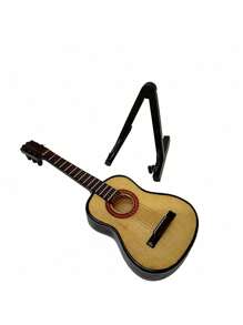 1 件微型吉他模型，用于家居装饰，可选原声吉他或电吉他，带支架，情人节乐器装饰，情人节婚礼，生日，房间装饰，客厅装饰 - 彩色 - 查看 3