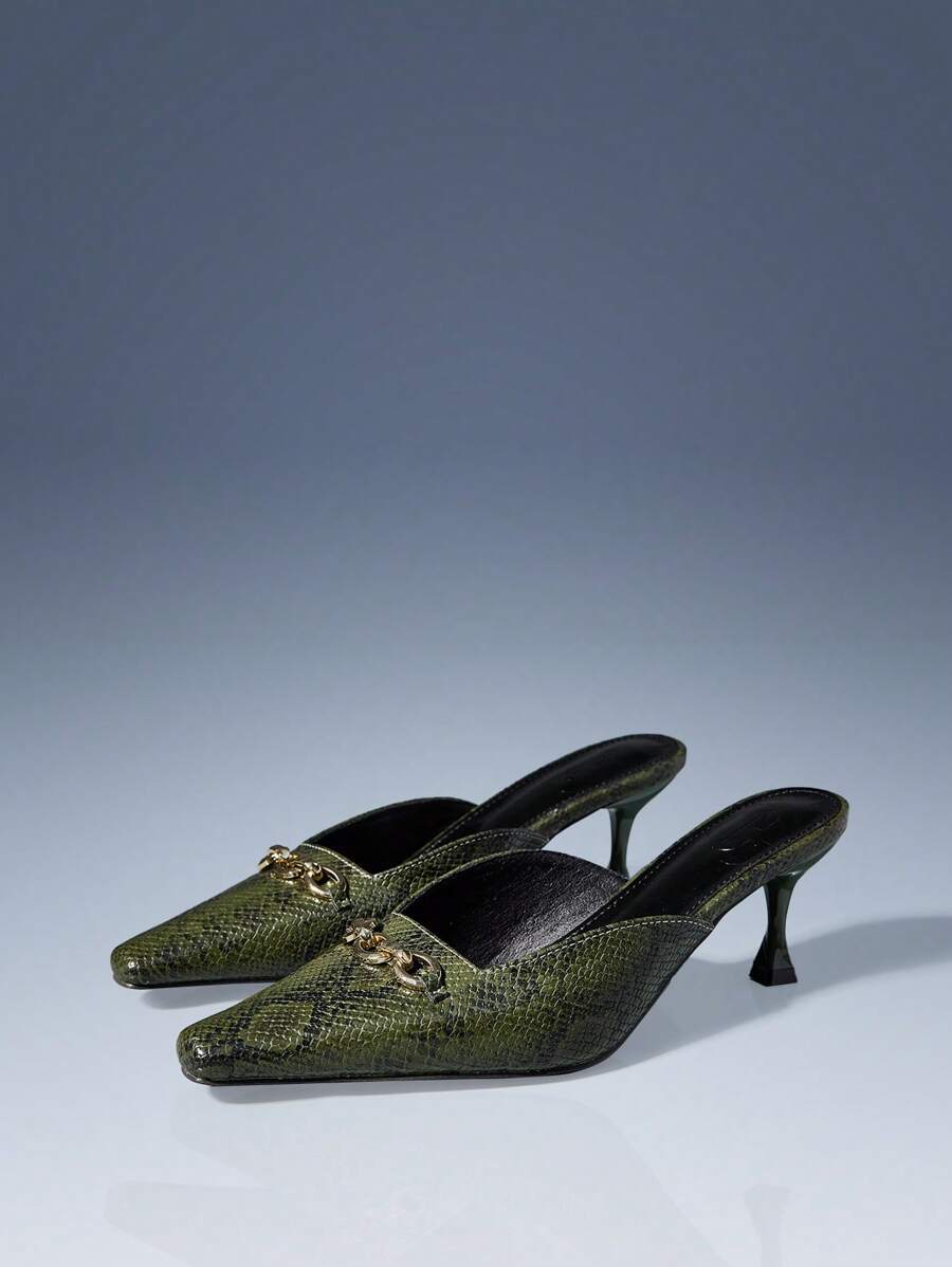 CUCCOO GRLICON Sandalias de tacón alto de punta cuadrada con estampado de piel de serpiente para mujer, tacones altos sexy con estampado animal, adecuados para volver al colegio, Halloween, Navidad y atuendos de fiesta