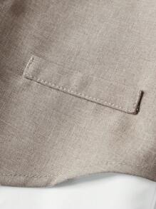 3 件套男婴绅士套装 - 卡其色背心夹克、松紧腰裤、领结和衬衫 - 卡其色 - 查看 10