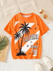 Tween Boys Summer T-Shirtsholiday,Summer,Travel,Getaway - Orange - View 2