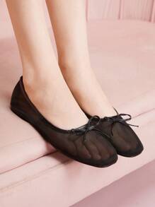 CUCCOO DOLLMOD Women's Comfortable Brown Faux Suede Square Toe Flats