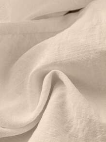 EMERY ROSE Women's White Linen Pocket Casual Trousers, Spring/Summer Fall Cloth For Women - Beige - View 6