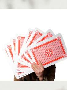 54张6.65X4.68英寸巨型扑克牌男孩背包，万圣节，背包学校。透明背包，储物盒，巨型扑克游戏，超大纸牌游戏，比普通纸牌游戏大4倍，派对游戏，互动游戏，节日游戏，创意礼品装饰情人节，情人节婚礼，生日，圣诞节，万圣节装饰，返校 - 彩色 - 查看 3