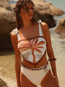 Anewsta Women's Fashion Tank Crop Top Bikini, Suitable For Summer - Multicolor - View 3