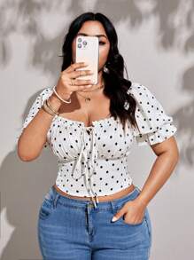 Viva Relle Chemisier nœud sexy, élégant et romantique pour vacances, grandes tailles