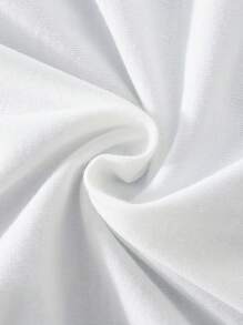 SHEIN Baby Boys/Girls Orange Cartoon Bear Graphic Round Neck Short Sleeve Pullover Top And Solid Color Shorts 2 Pieces Set, Soft And Comfortable, Fashionable Street Casual Sports Outfit, Suitable For Summer - Orange - View 7