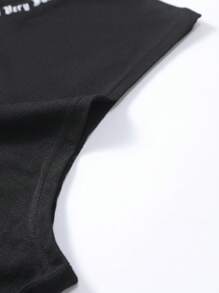 Manfinity Hypemode 3pcs/Set Men's Casual Slogan Print Sleeveless Tanks, Fashionable Streetwear Tops, Versatile For Daily Wear, Great Gift For Friends, Boyfriends - Black - View 7