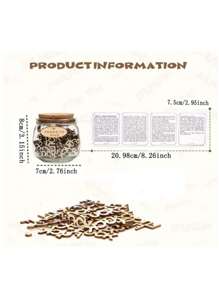 1 件 F U C K 礼品罐，恶作剧礼物，生日礼物，趣味礼物，木制字母剪纸字母 DIY 工艺品，F U C K S 装在玻璃瓶中赠送，送给朋友、同事、周年纪念日、情人节礼物，鼓励，奇妙的幽默，伟大的礼物创意礼物，桌面配件，愚弄朋友，让家人开怀大笑，F U C K S 赠送，返校 - 棕色 - 查看 5