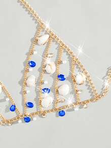 Swim SXY Women's Seashell Decor Sexy Camisole Top, Swimsuit Beach Cover Up, Summer - Multicolor - View 8