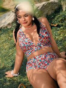 Swim Mod Ensemble de maillot de bain décontracté pour femme grande taille pour les vacances
