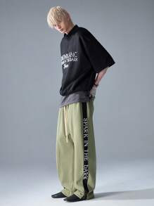 NEON BLANC 男士街头时尚铆钉圆领短袖针织 T 恤